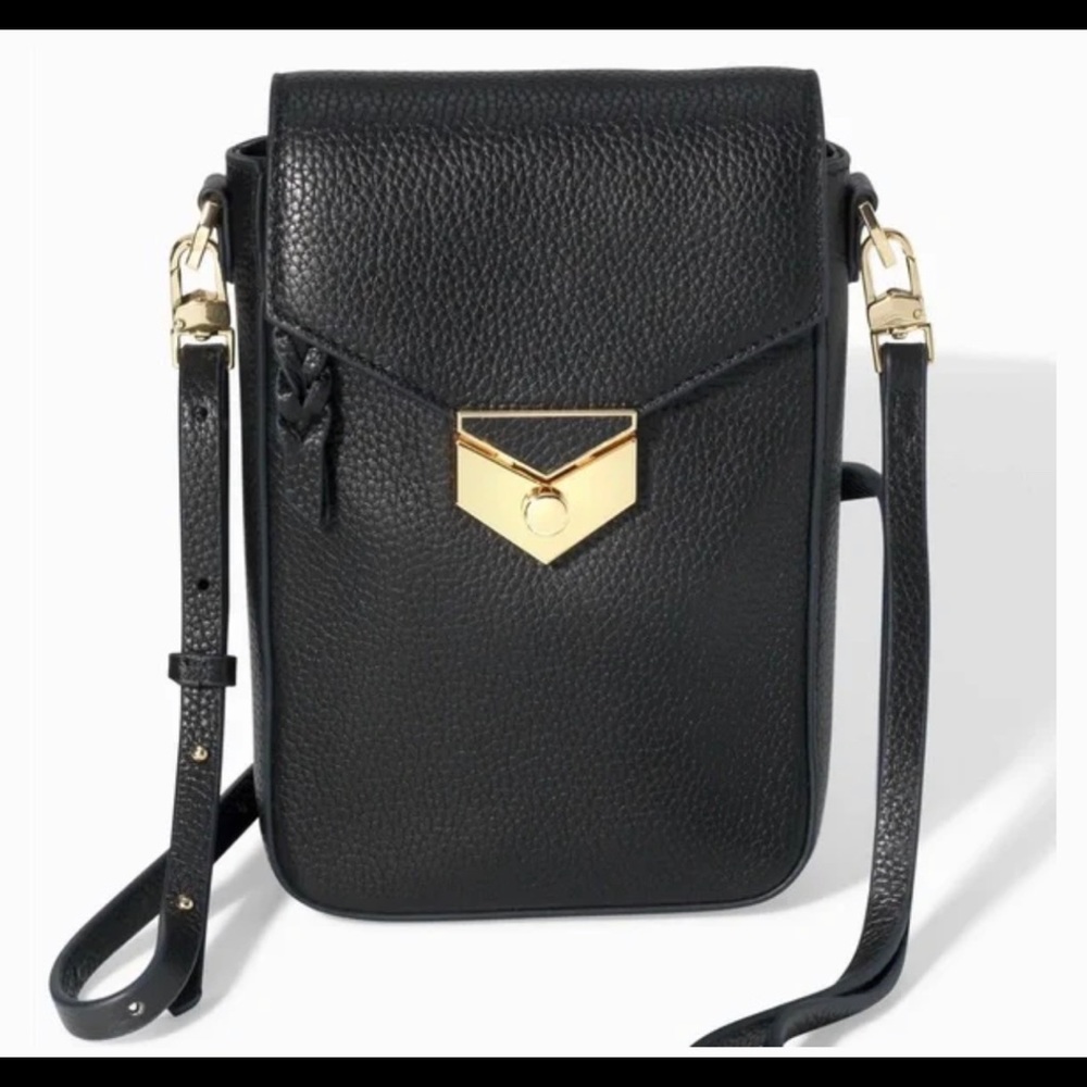 NEW Stella and Dot Leather Covet Essentials Crossbody W/ additional gold strap